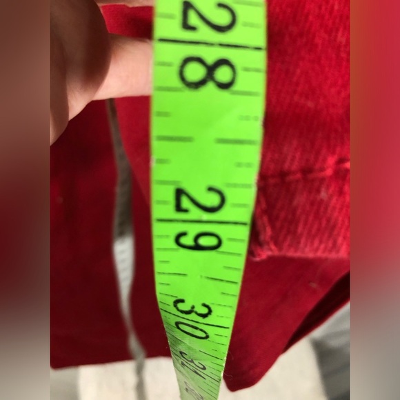 Women’s Red Jeans. Embroidered Back Pockets. Chicos. 38/29. Like New. - Picture 6 of 9